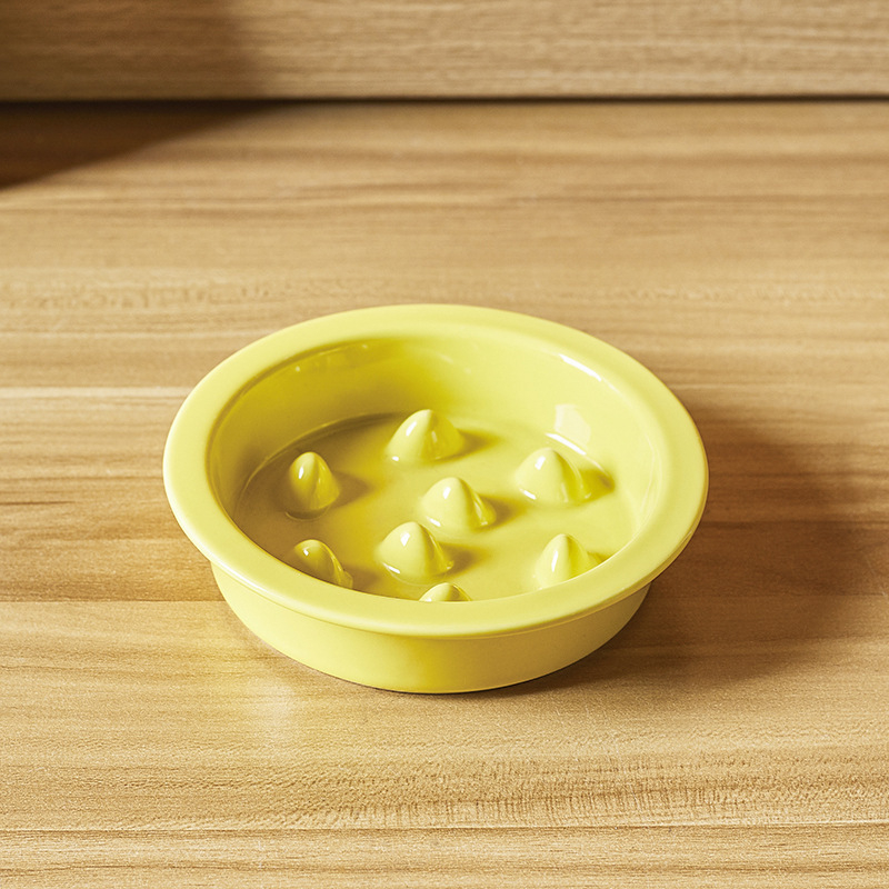 Keramikas kaķu lēnas barošanas bļoda — pret aizrīšanos, viegli tīrāma, atsevišķs dizains