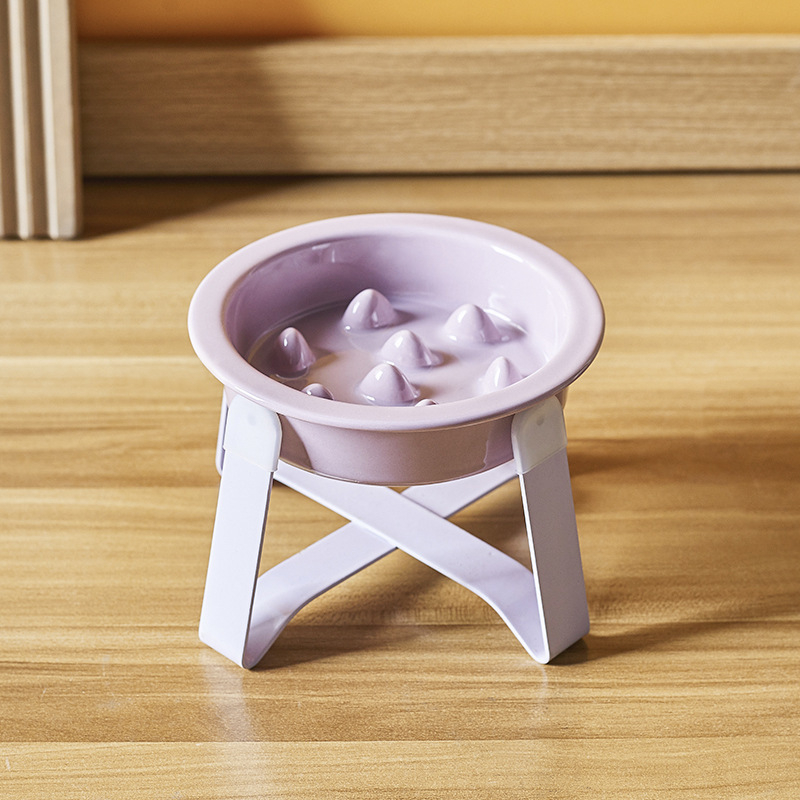 Keramikas kaķu lēnas barošanas bļoda — pret aizrīšanos, viegli tīrāma, atsevišķs dizains