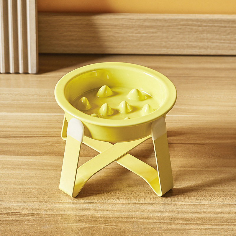 Keramikas kaķu lēnas barošanas bļoda — pret aizrīšanos, viegli tīrāma, atsevišķs dizains