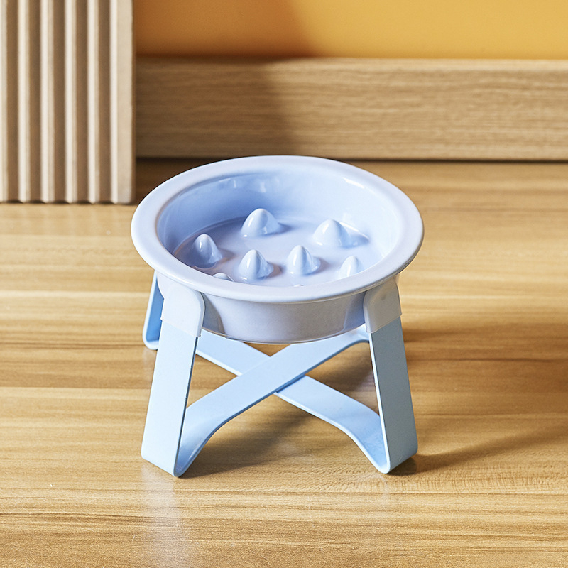 Keramikas kaķu lēnas barošanas bļoda — pret aizrīšanos, viegli tīrāma, atsevišķs dizains