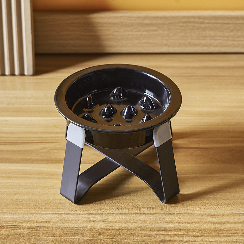 Keramikas kaķu lēnas barošanas bļoda — pret aizrīšanos, viegli tīrāma, atsevišķs dizains