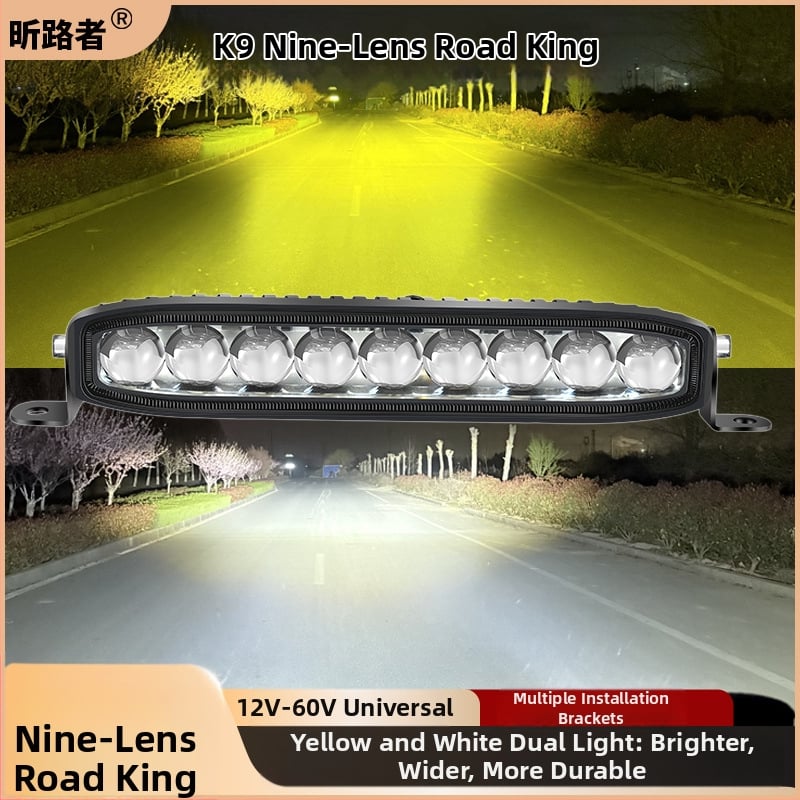 Automobilio grotelėms skirtas lazerinio kanono prožektorius – slėptas LED, 60W, 10–60V, 1440 lm, aliuminio lydinys, modelis W0118d