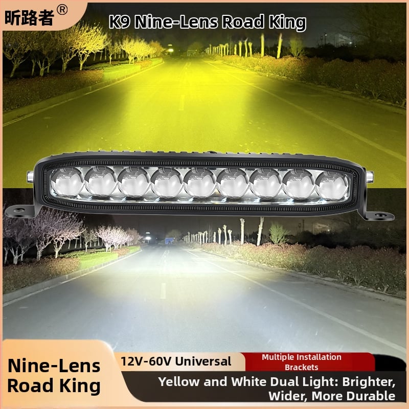 Automobilio grotelėms skirtas lazerinio kanono prožektorius – slėptas LED, 60W, 10–60V, 1440 lm, aliuminio lydinys, modelis W0118d