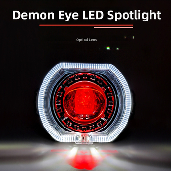 Devil Eye LED priekinis žibintas motociklui su integruota lęšiu, IP68, 25W, 9-60V, 3000 lm