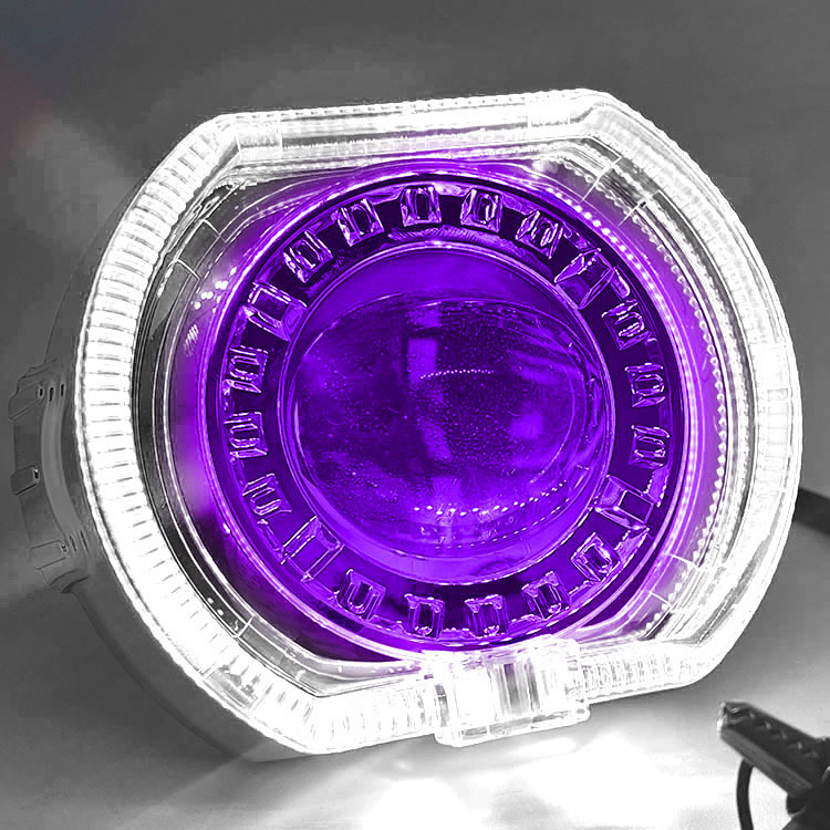 Devil Eye LED priekinis žibintas motociklui su integruota lęšiu, IP68, 25W, 9-60V, 3000 lm