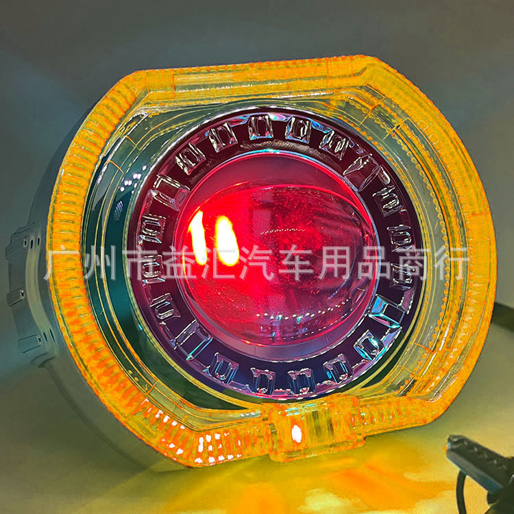 Devil Eye LED priekinis žibintas motociklui su integruota lęšiu, IP68, 25W, 9-60V, 3000 lm