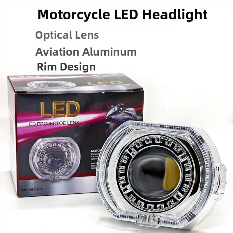 Devil Eye LED priekinis žibintas motociklui su integruota lęšiu, IP68, 25W, 9-60V, 3000 lm