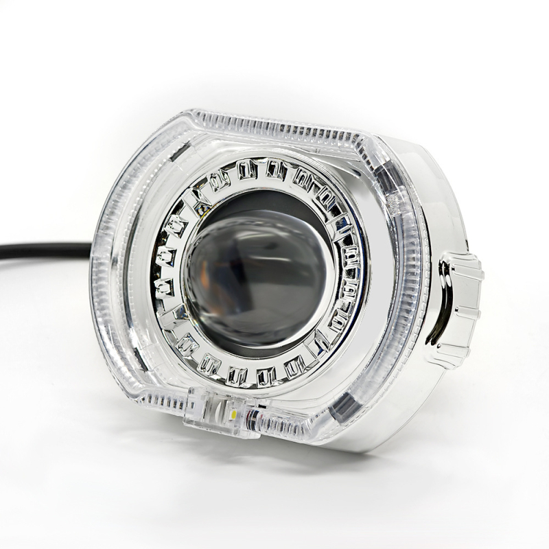 Devil Eye LED priekinis žibintas motociklui su integruota lęšiu, IP68, 25W, 9-60V, 3000 lm