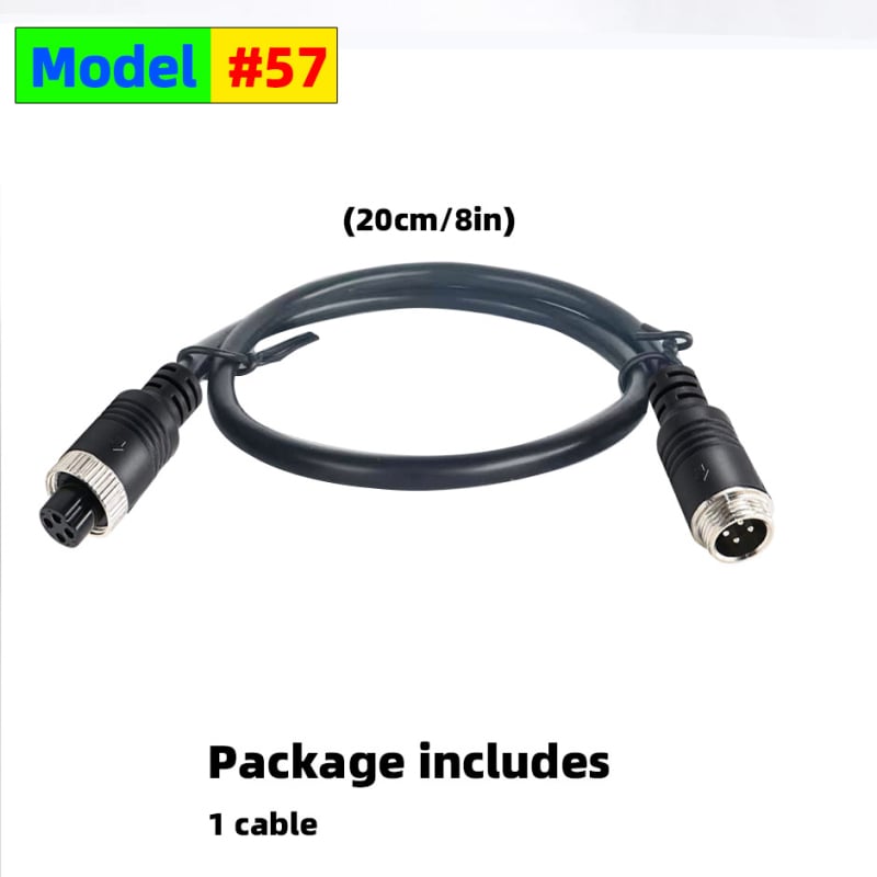 Aviācijas savienojošais vads AV skaņai uz RCA un DC – ABS korpuss, 12V, 40 g