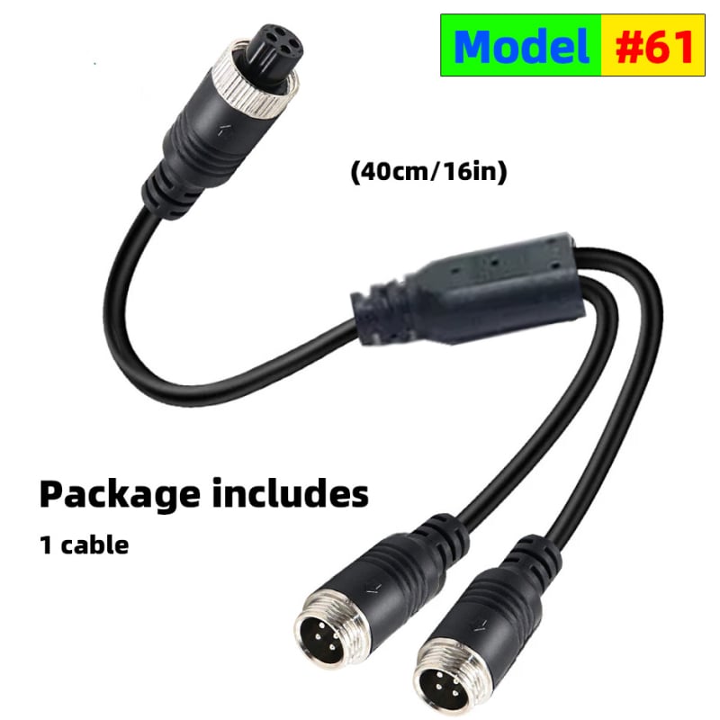 Aviācijas savienojošais vads AV skaņai uz RCA un DC – ABS korpuss, 12V, 40 g