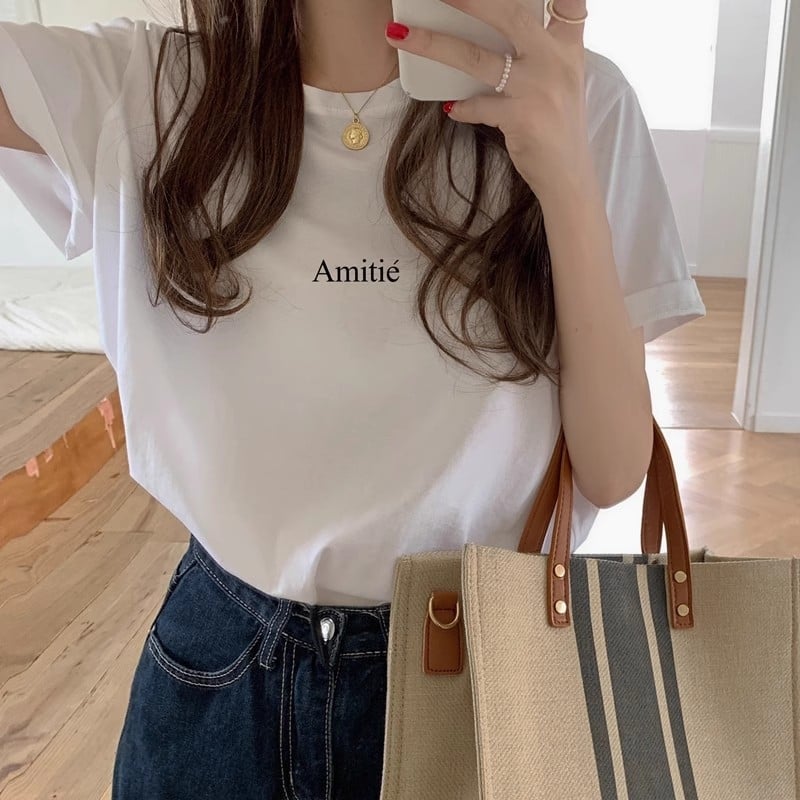 Sieviešu īsrokas T-krekls, Korejas stilā, anime apdruka, Milk Silk audums (≥95% poliester), vidējais garums