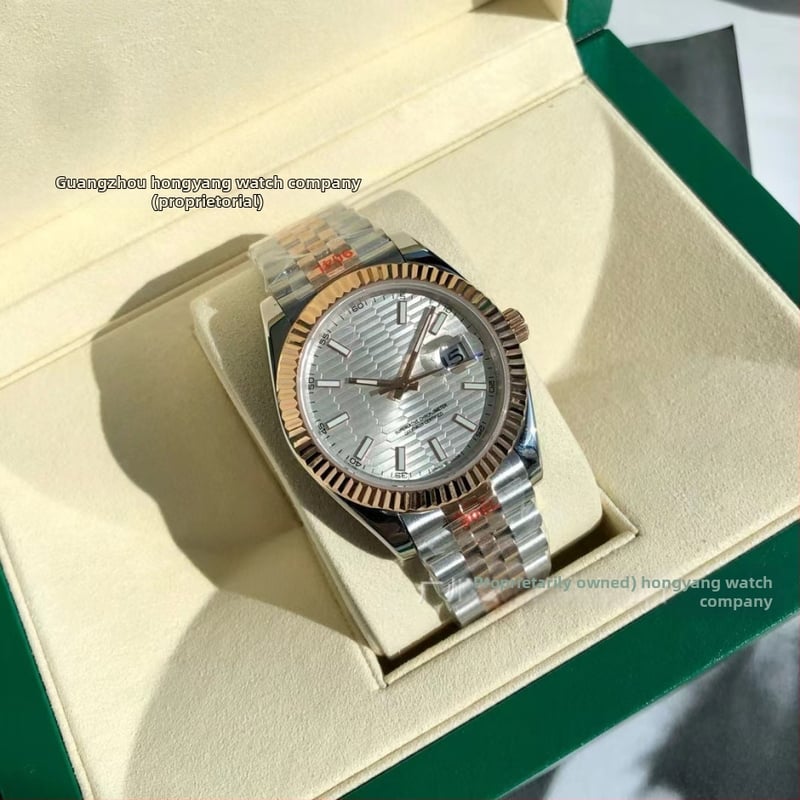 Daiska Vīriešu pilnībā automātiska mehāniskā pulkstenis ar nerūsējoša tērauda korpusu un tērauda siksnu, kalibrs 2813, skrūvējama krona