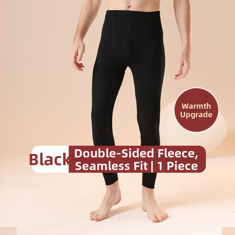 Vīriešu bezšuvju termālās bikses ziemai | Poliesteris; augsts viduklis; auduma svars 181–200 g/m2; uztur siltumu