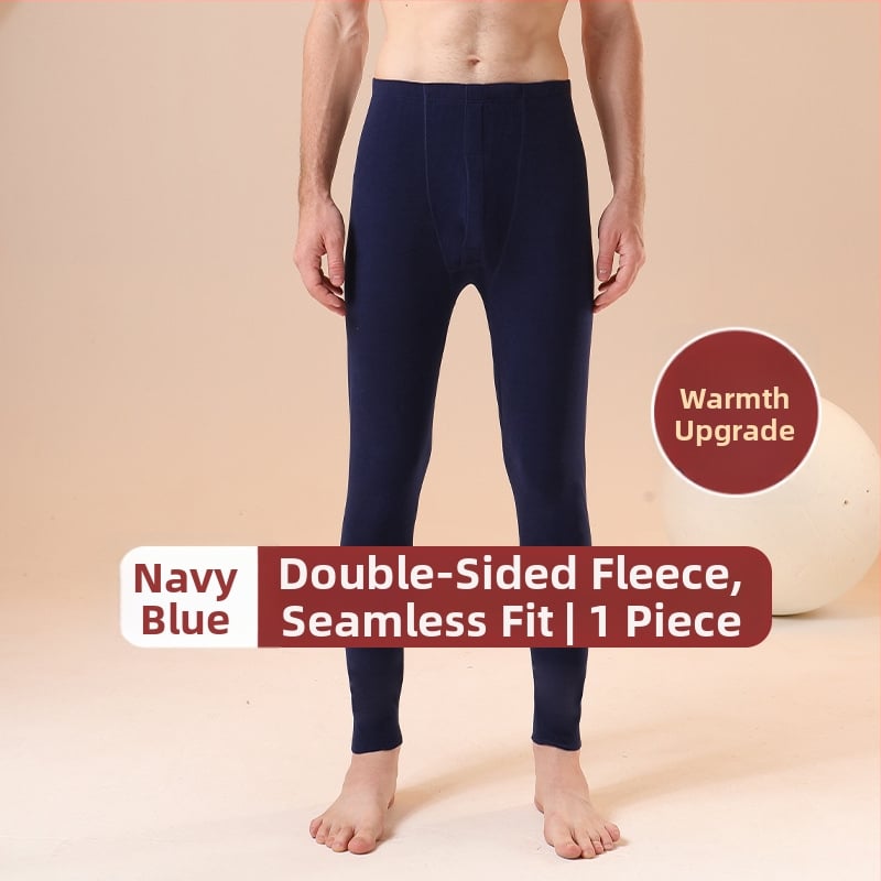 Vīriešu bezšuvju termālās bikses ziemai | Poliesteris; augsts viduklis; auduma svars 181–200 g/m2; uztur siltumu