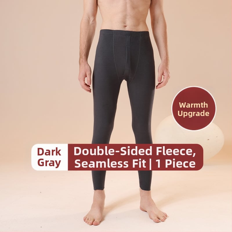 Vīriešu bezšuvju termālās bikses ziemai | Poliesteris; augsts viduklis; auduma svars 181–200 g/m2; uztur siltumu