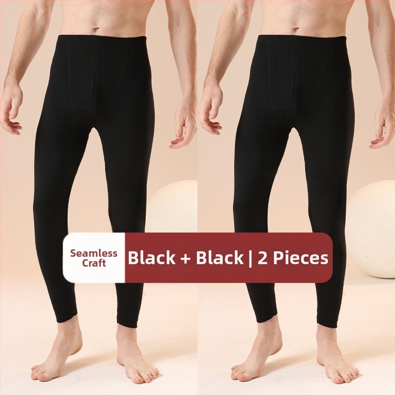 Vīriešu bezšuvju termālās bikses ziemai | Poliesteris; augsts viduklis; auduma svars 181–200 g/m2; uztur siltumu