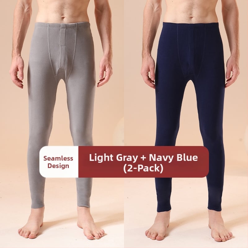 Vīriešu bezšuvju termālās bikses ziemai | Poliesteris; augsts viduklis; auduma svars 181–200 g/m2; uztur siltumu