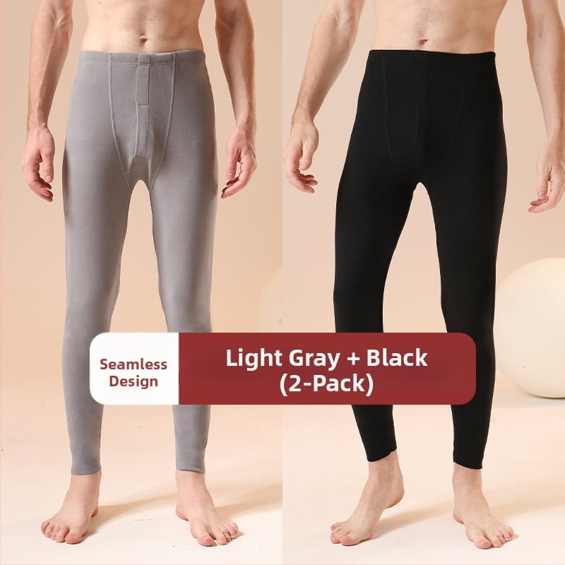 Vīriešu bezšuvju termālās bikses ziemai | Poliesteris; augsts viduklis; auduma svars 181–200 g/m2; uztur siltumu