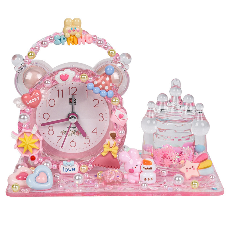 Bērnu modinātājs, karikatūru stilā, darbojas ar baterijām, elektroniska kustība, plastmasas korpuss