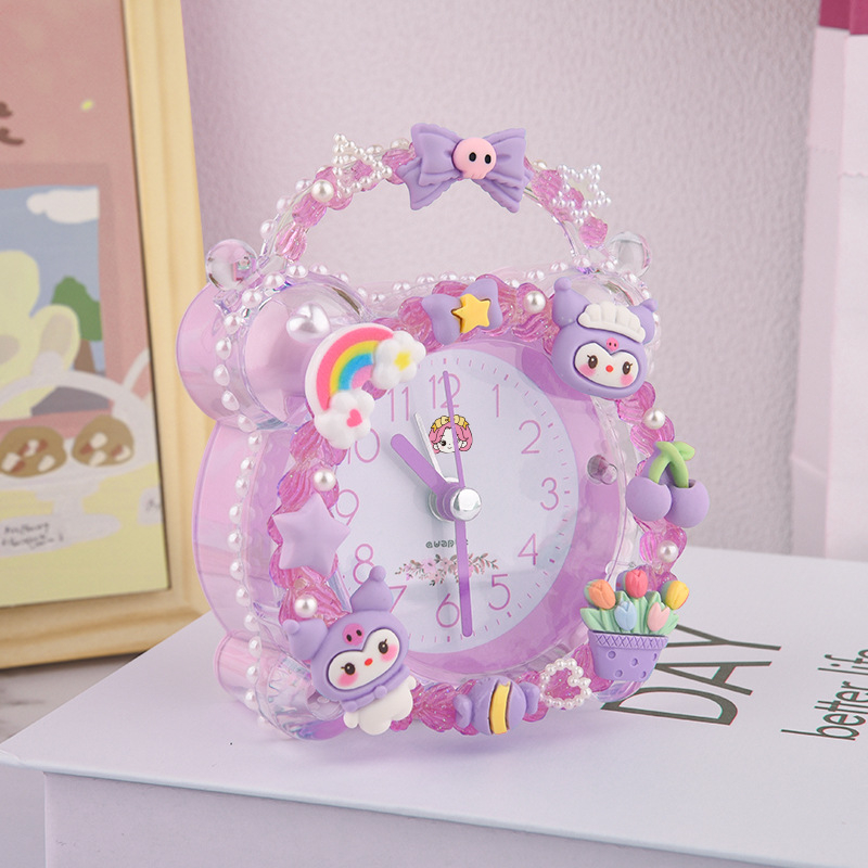 Bērnu modinātājs, karikatūru stilā, darbojas ar baterijām, elektroniska kustība, plastmasas korpuss