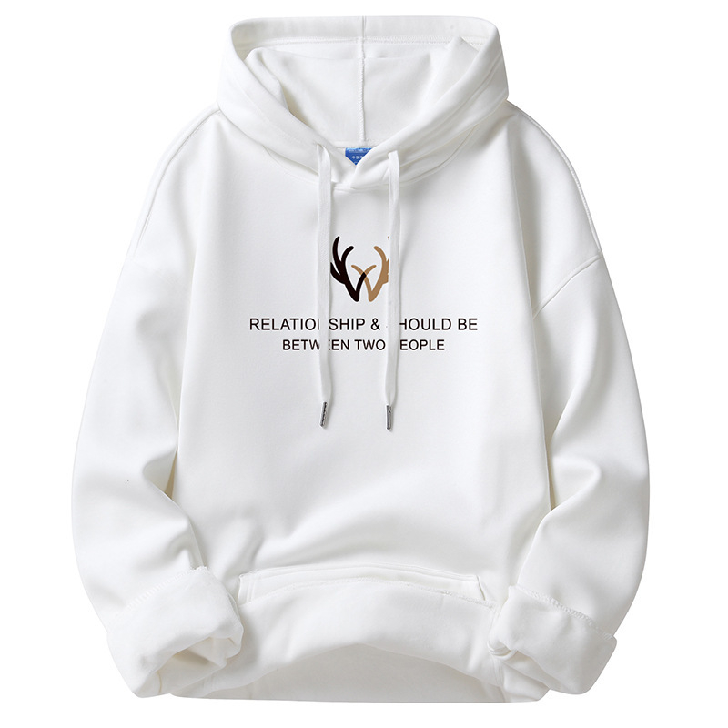 Siltināts kapucīna džemperis ar flīsām, brīvs piegriezums, garas piedurknes, apdruka, 3D kabata