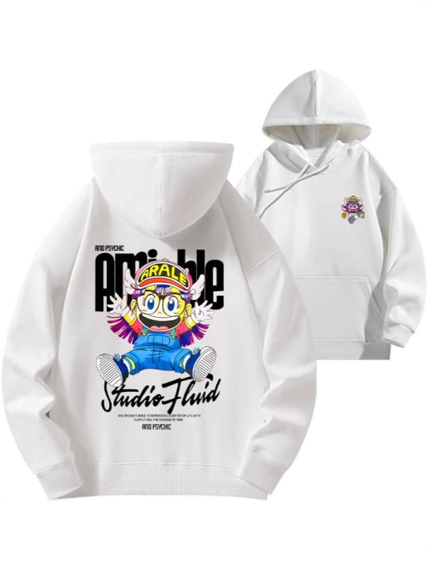 Vīriešu kapuces džemperis ar apdruku, brīvā piegriezuma, kokvilna 81–90%, rudens sezonai