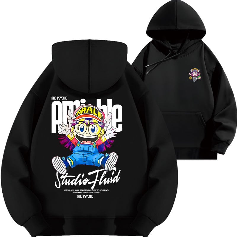 Vīriešu kapuces džemperis ar apdruku, brīvā piegriezuma, kokvilna 81–90%, rudens sezonai