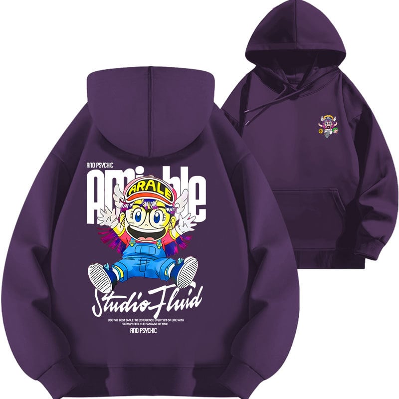 Vīriešu kapuces džemperis ar apdruku, brīvā piegriezuma, kokvilna 81–90%, rudens sezonai