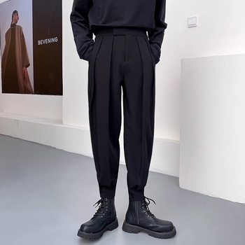 Vyrinės kasdieninės kelnės su fliso įdėklu, vidurio juosmens, tiesus kirpimas, blauzdelė iki kulkšnies, užtrauktukas