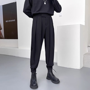 Vyrinės kasdieninės kelnės su fliso įdėklu, vidurio juosmens, tiesus kirpimas, blauzdelė iki kulkšnies, užtrauktukas