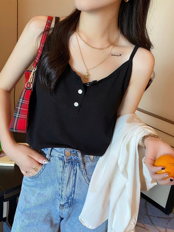 Top camisol pentru femei - amestec poliester-elastan, guler înalt, croială în formă de A, lungime scurtă, stil sexy casual