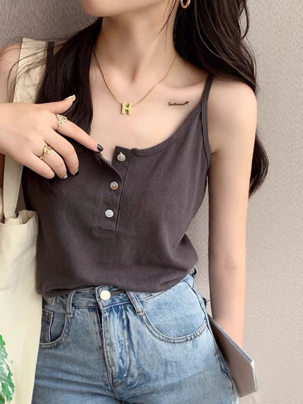 Top camisol pentru femei - amestec poliester-elastan, guler înalt, croială în formă de A, lungime scurtă, stil sexy casual