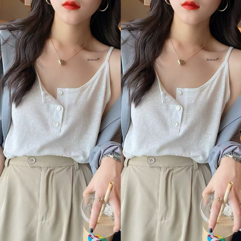 Top camisol pentru femei - amestec poliester-elastan, guler înalt, croială în formă de A, lungime scurtă, stil sexy casual