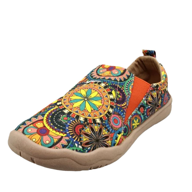 Sievietes kanvasa slip-on kurpes, zems augšdaļa, injekcijas zole