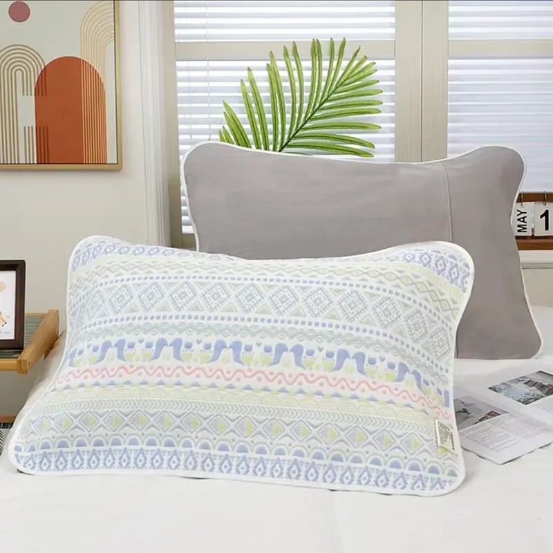 Navlaka za jastuk od pamuk gaze, 100% pamuk, >150 niti, tkanje: Twill/Jacquard/Jet, moderni minimalistički stil