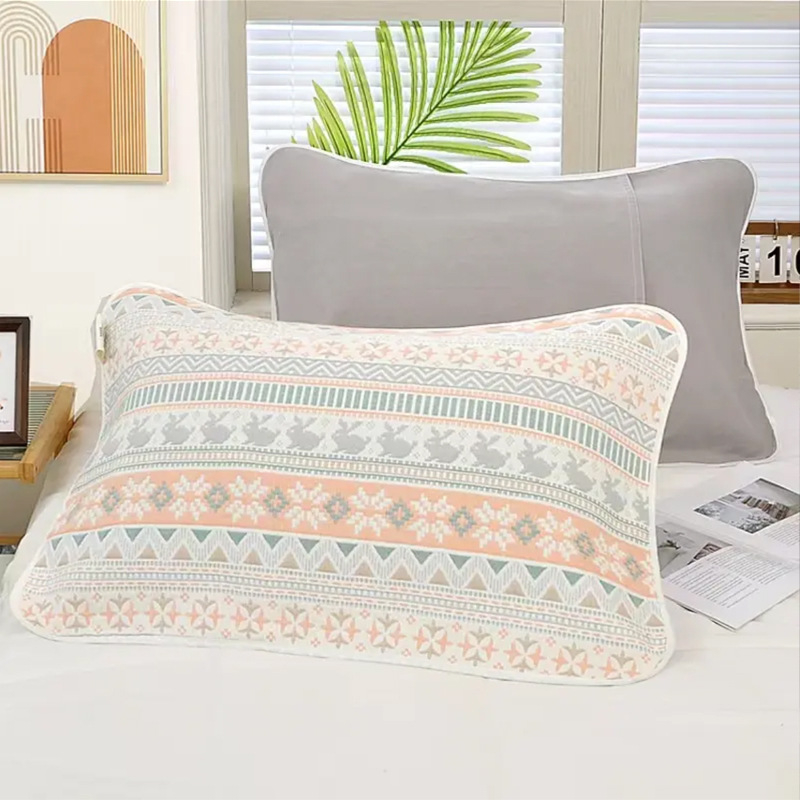 Navlaka za jastuk od pamuk gaze, 100% pamuk, >150 niti, tkanje: Twill/Jacquard/Jet, moderni minimalistički stil