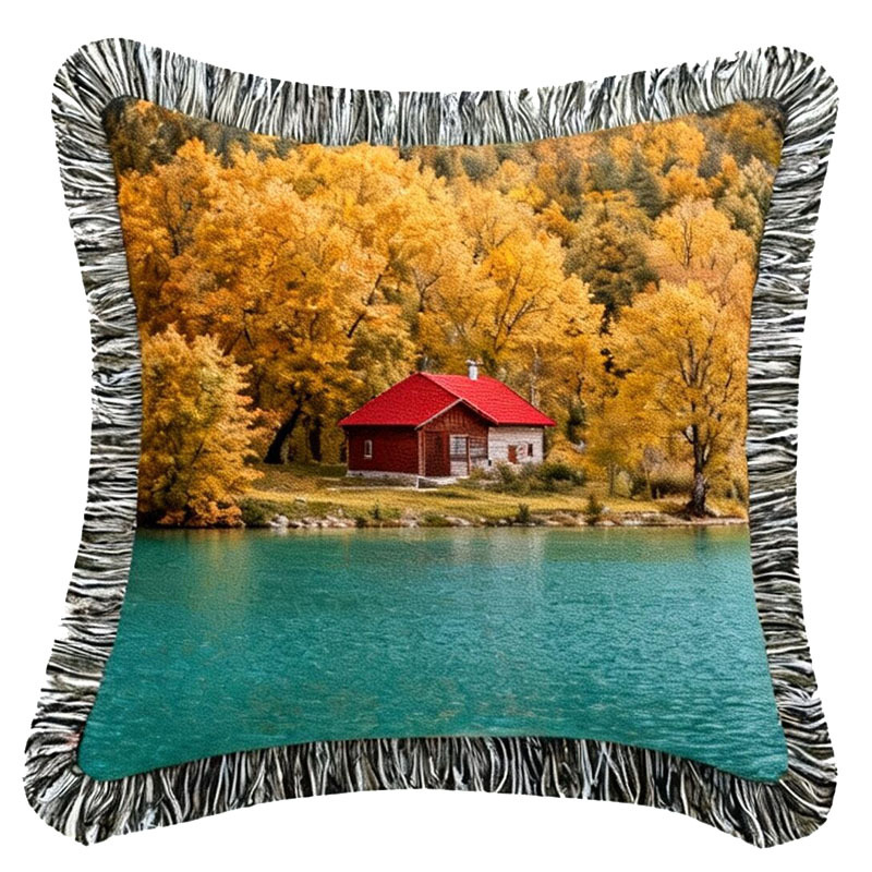 Nordijski Jacquard jastuk s umetkom, navlaka od poliestera, punjenje PP pamuk/poliester