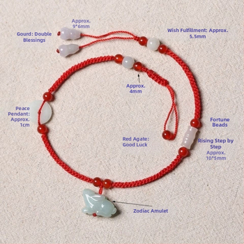 Nefrito kulkšnies apyrankė, interneto žvaigždžių stilius, gyvūnų zodiako motyvas, žiema 2023