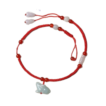 Nefrito kulkšnies apyrankė, interneto žvaigždžių stilius, gyvūnų zodiako motyvas, žiema 2023