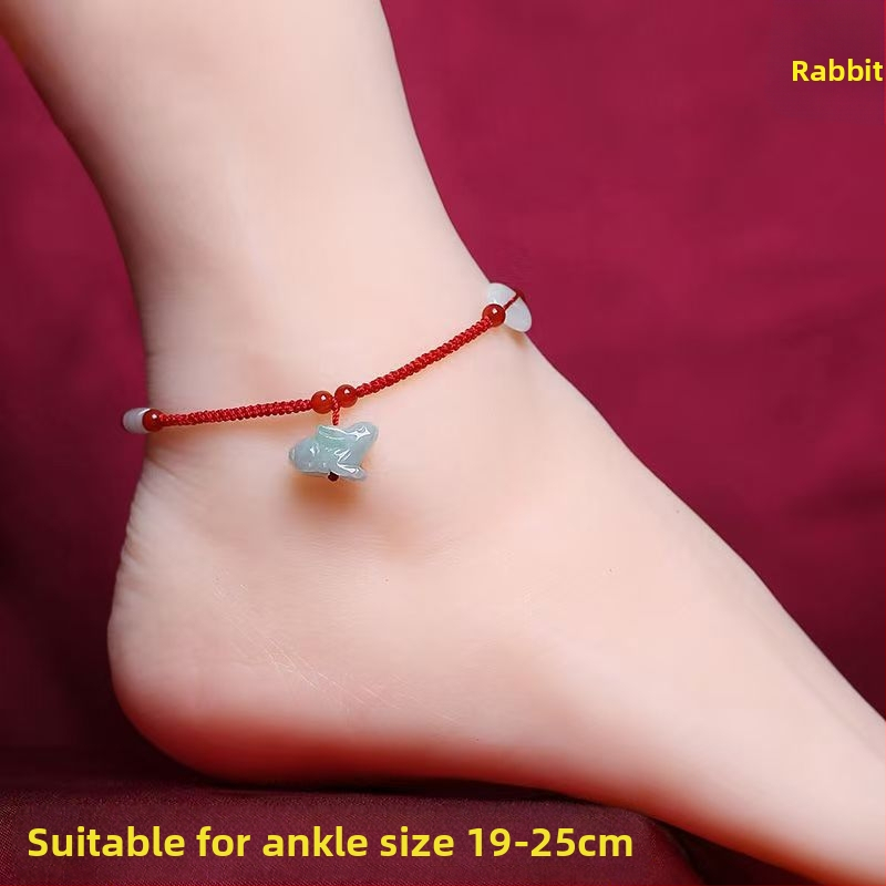 Nefrito kulkšnies apyrankė, interneto žvaigždžių stilius, gyvūnų zodiako motyvas, žiema 2023