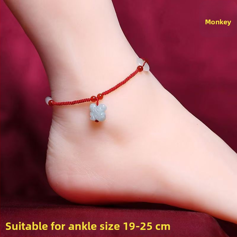 Nefrito kulkšnies apyrankė, interneto žvaigždžių stilius, gyvūnų zodiako motyvas, žiema 2023