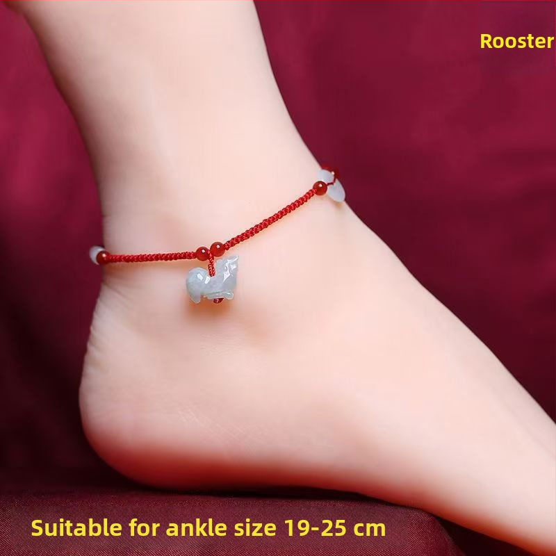 Nefrito kulkšnies apyrankė, interneto žvaigždžių stilius, gyvūnų zodiako motyvas, žiema 2023