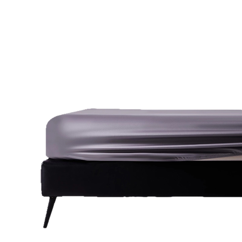 Fitted sheet set od dugog pamuka s zaštitom madraca, protuklizni pokrov, 3-djelni set, jednobojan, twill tkanina, reaktivno bojanje