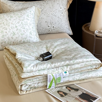 Lyocell vasaras segu – četru daļu komplekts, reaktīvā druka, Twill audums, poliestera pildījums, viegls greznums