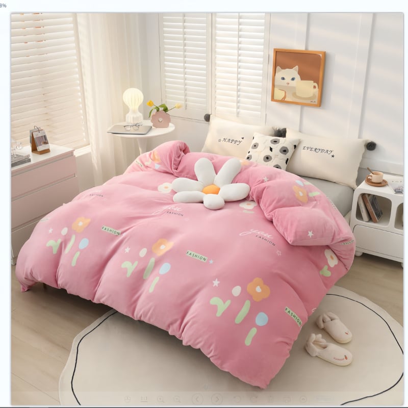 Tej Velúr paplanhuzat — sima szövet, reaktív nyomtatás és színezés, testreszabható feldolgozás; minták: csíkok, geometriai, virágos.