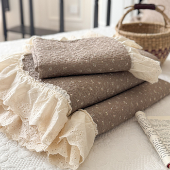 Francijas stila lielā mežģīņu gultas pārklājs komplekts ar augu un ziedu rakstu, twill audums, reaktīvā drukāšana un krāsošana, materiāls: zīda ziedu motīvi