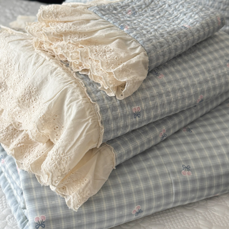 Francijas stila lielā mežģīņu gultas pārklājs komplekts ar augu un ziedu rakstu, twill audums, reaktīvā drukāšana un krāsošana, materiāls: zīda ziedu motīvi