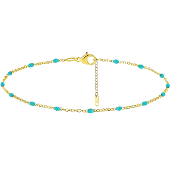 Kojos anklet su satelito karoliukais ir herringbone grandinė, nerūdijantis plienas, moteriškas geometrinis dizainas, pritaikomas