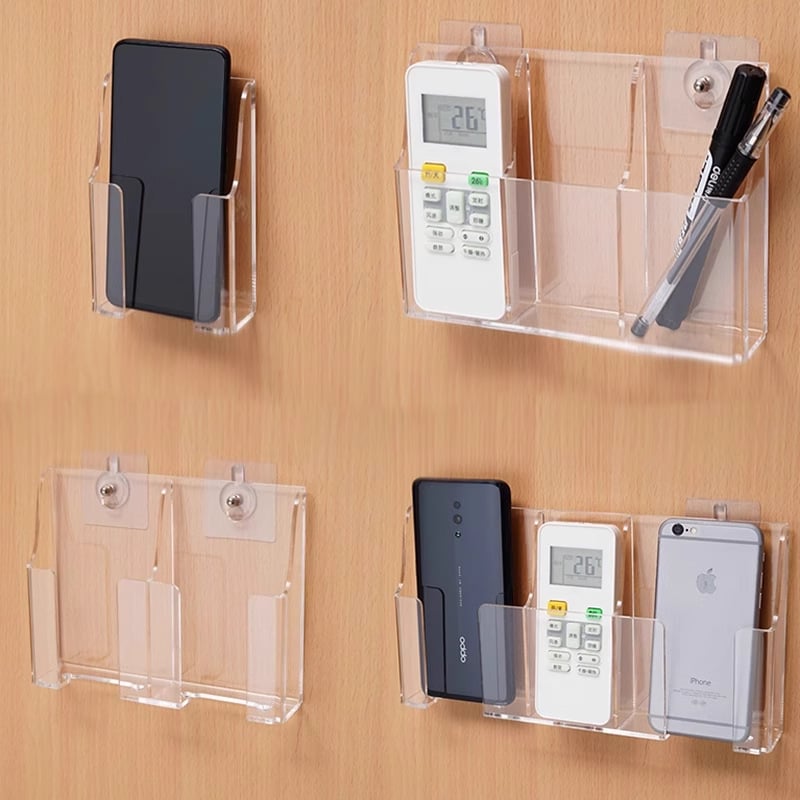 ABS sieninis laikiklis saugojimui nuotolinėms ir telefonams — šiuolaikinis minimalistinis stilius, saugojimas ir organizavimas, pritaikymas įmanomas