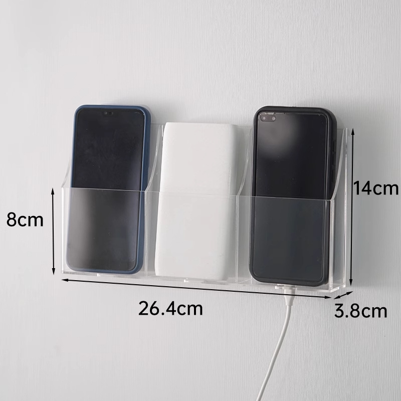 ABS sieninis laikiklis saugojimui nuotolinėms ir telefonams — šiuolaikinis minimalistinis stilius, saugojimas ir organizavimas, pritaikymas įmanomas